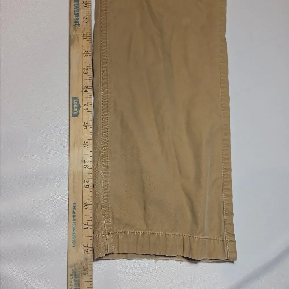 Bonobos Pants Mens 34X34 Tan Khakis Chino Stretch Flat Front Straight Full Lined